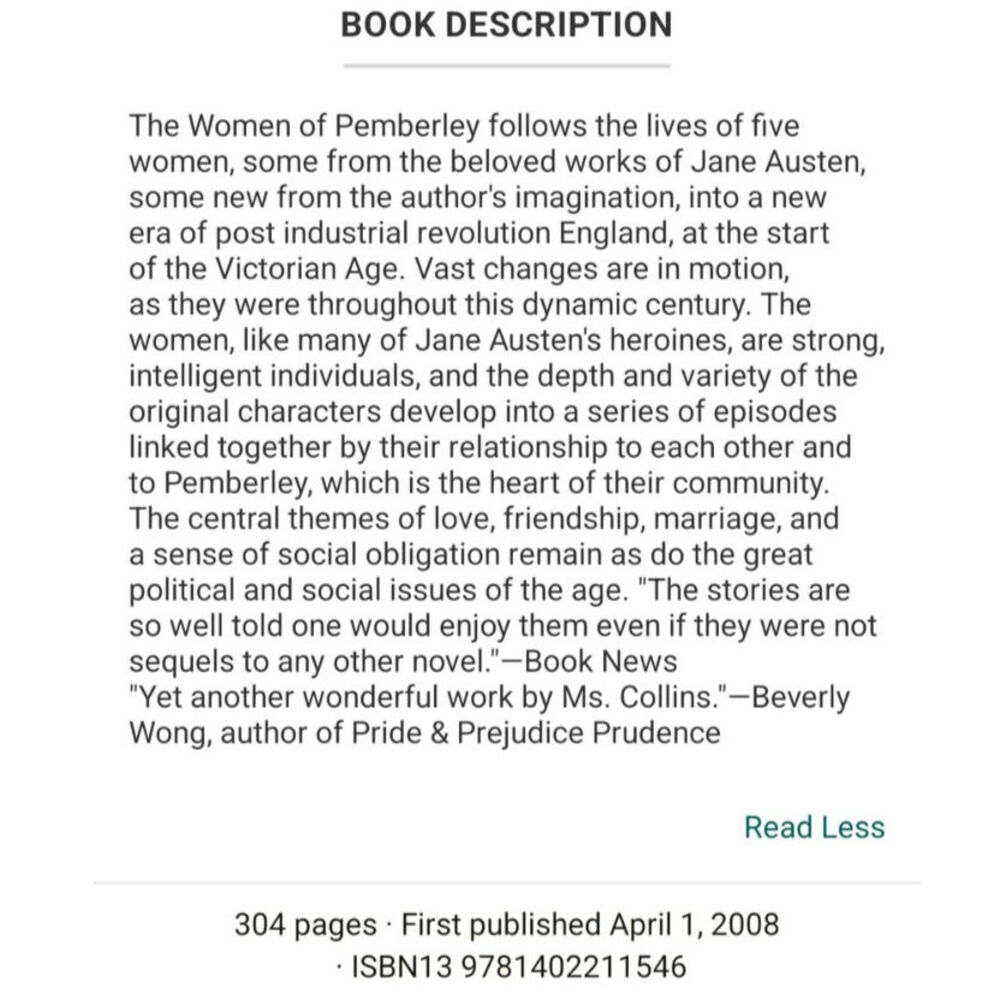 The Women of Pemberley Rebecca Ann Collins Paperback Book - Picture 2 of 6